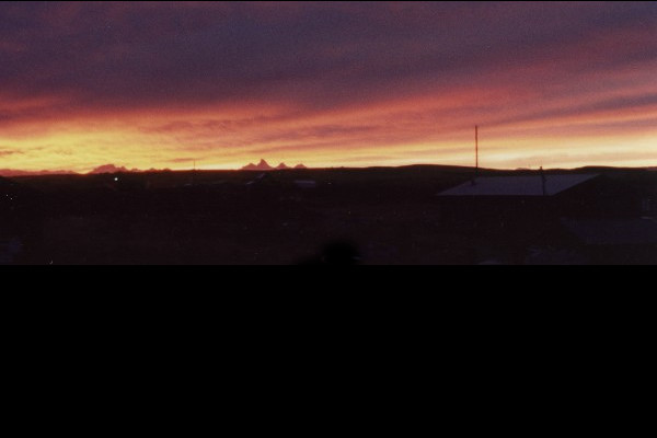 Sunrise over Tetons